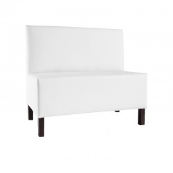 Venecia Two-Seater Bench - Leatherette White