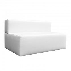 Chill Out Two-Seater Sofa - Leatherette White No