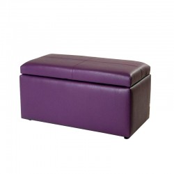 Chest Pouf 90 - Purple Leatherette without legs