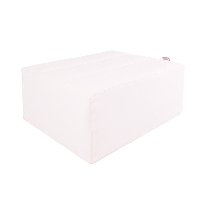 Tatami Bed Pouf - Leatherette White 77 cm.