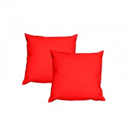 2 Cushions Pack 40x40 - Red Leatherette