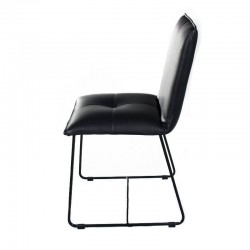 Lecco Chair - Black Leatherette Black