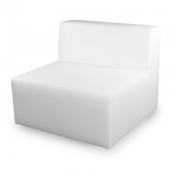 IOS Single Sofa - Leatherette White