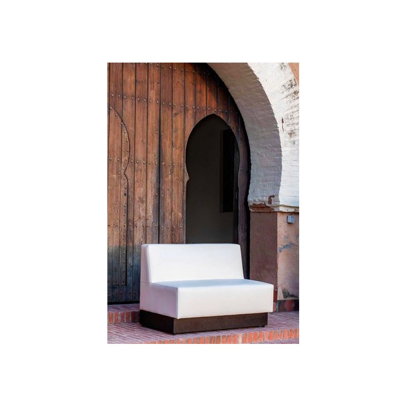 Florida Two-Seater Bench - Leatherette Beige