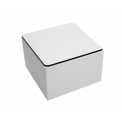 Cubic Rigid Phenolic Table - Nautic (Leatherette) without legs White