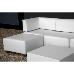 Idra Corner Sofa - Leatherette White