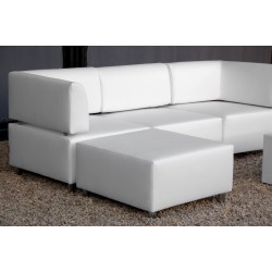 Idra Corner Sofa - Leatherette White