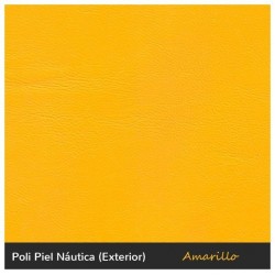 Square Soft Pouf 45x45x20 - Yellow Nautic (Leatherette)