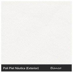 Duna Folding Lounger - Nautic (Leatherette) White
