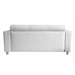 Nantes Two-Seater Sofa with Roll - Leatherette White