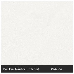 High Square Stool - Nautic (Leatherette) White