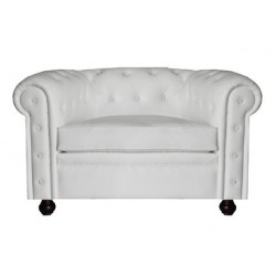 Chester Single Sofa - Nautic (Leatherette) White